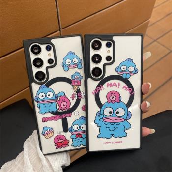 可愛卡通小丑魚適用三星S25Ultra手機殼S24Ultra磁吸保護套S23Ultra透明防摔殼S22Ultra膚感全包創意男女新款