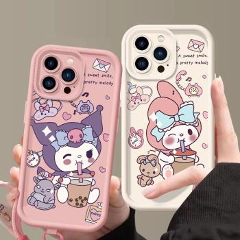 庫洛米少女款適用三星s21手機殼s20fe卡通學生galaxy s24+保護套s22ultra日韓搞怪s23+個性可愛女s21plus矽膠