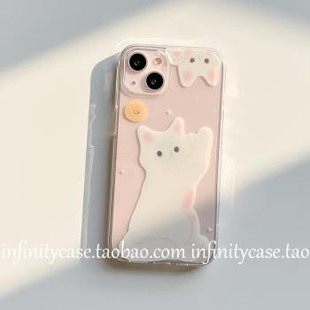 ins風文藝貓咪適用iPhone15/16PROMAX蘋果12/13PRO/XR軟XS/14PLUS手機殼