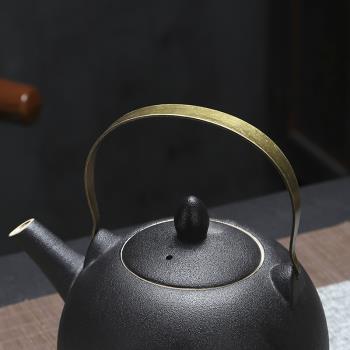 玻璃茶壺仿古銅茶壺把手 陶瓷茶壺提手仿銅提樑壺柄配件鐵壺 提樑