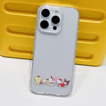 ins風可愛卡通小動物適用於蘋果13/14/15/16proMax趣味少女手機軟殼iPhone11/12MINI透明16plus