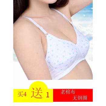 老式中老年女士薄款透氣媽媽內衣純棉布文胸大碼無鋼圈無海綿胸罩