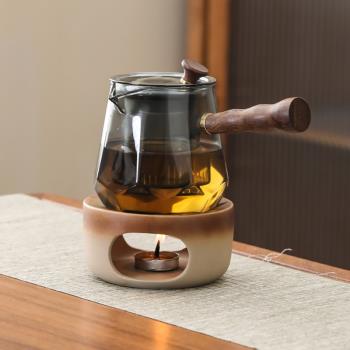 溫茶爐花茶壺蠟燭煮茶爐陶瓷底座加熱爐酒店餐廳下午茶暖茶煮茶器