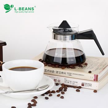 L-BEANS耐熱玻璃茶壺 手沖咖啡壺 小可愛壺 三角壺 花茶壺