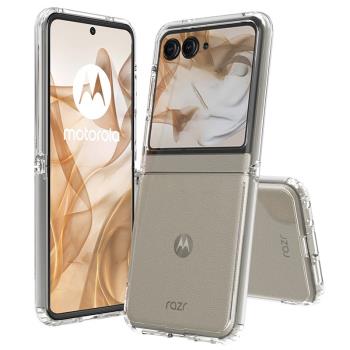 適用摩托羅拉Razr50手機殼moto razr50折疊屏保護套XT2453-2氣囊防摔矽膠全包透明軟殼男女手機套外殼