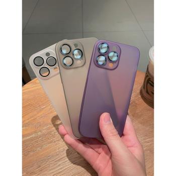 【薄如隱形】超薄磨砂軟殼適用iphone16pro全包鏡頭膜15蘋果13proMax手機殼12半透明矽膠保護套14por男女plus