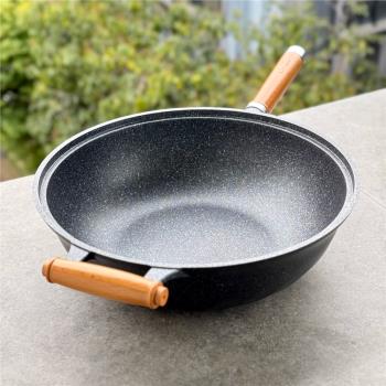 虞媽媽 特價泡菜國品牌 32CM平底加厚不粘煎鍋炒鍋燃氣電磁爐通用
