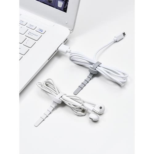 日本數據線收納理線器繞線器耳機固定扣手機充電線網線束線帶神器