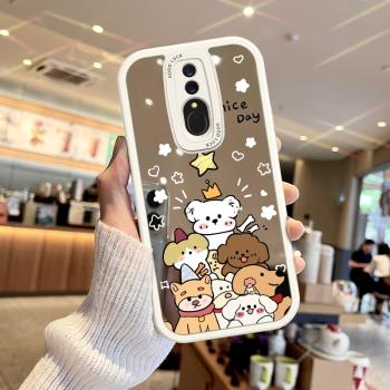 適用OPPOA9手機殼鏡面小狗OPPOK10/K9新款可愛K11/K12全包A5/A7保護套補妝鏡子A11S女K5K3K7軟矽膠X防摔PRO