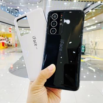 iFace適用三星S21Ultra手機殼防摔s21保護殼矽膠鏡面小蠻腰套男女S21+手機殼全包套烤漆殼簡約光面套