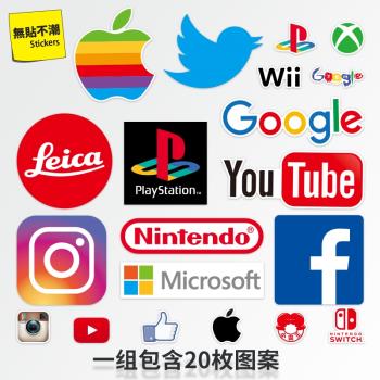 交友社交軟體程式筆記本電腦貼紙個性手機平板行李箱頭盔防水貼畫
