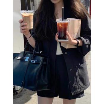 工裝風風衣外套女法式復古翻領中長款外搭小個子時尚洋氣百搭上衣