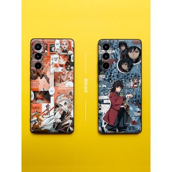適用三星a55手機殼鬼滅之刃Galaxya35保護套富岡義勇a25伊之助a15防摔a53動漫a51/a52二次元m54/m53軟m33矽膠
