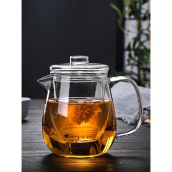 耐熱玻璃茶壺茶水分離泡茶壺加厚過濾花茶壺套裝家用水壺沖茶器