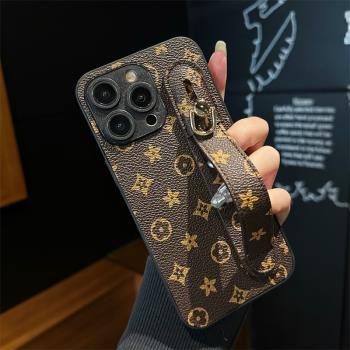 適用於三星A42手機套A34腕帶A32支架A30S折疊GalaxyA35商務A20E男女A25小眾A21S皮質A23創意時尚保護套