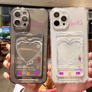 ins風塗鴉播放器愛心適用三星s24ultra手機殼矽膠s24fe插卡a16a15a14女款note20防摔a25a24a23可放照片a71s21