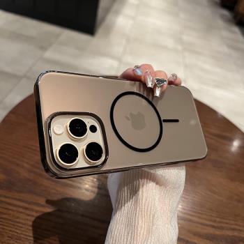 【超輕薄，裸感殼】細磁吸圈無線充電適用iphone16proMax手機殼蘋果15pro/14plus全包防摔保護套13新款12男女