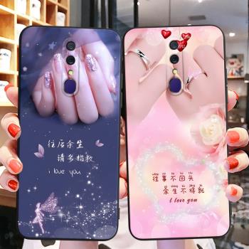 適用手機OPPOA9直邊軟殼a9液態矽膠保護套 pcat10少女心pcam10女神款a9x潮pcem00卡通f11美甲彩圖cph1911外殼