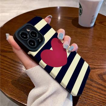 技芝 小眾適用iPhone13ProMax矽膠蘋果16 15 12手機殼11防摔14 XsMax女plus紅色愛心高階全包保護套軟潮男女