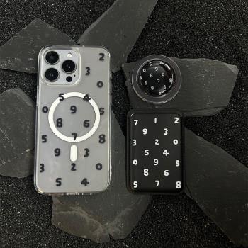 數字蘋果iPhone16手機殼iPhone15/14透明殼磁吸亞克力15pro/iphone14promax防摔保護殼11/12pro13卡包殼