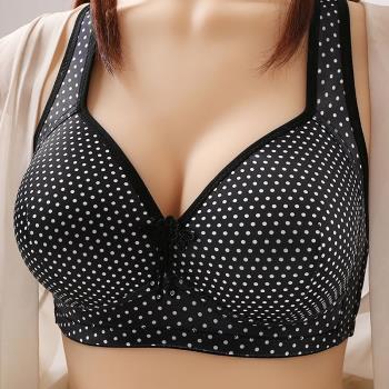 大碼薄款防下垂收副乳聚攏型女士文胸無磁無鋼圈內衣性感美背胸罩