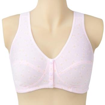 春季新品薄棉薄款運動哺乳文胸女中老年前扣背心式無鋼圈舒適內L