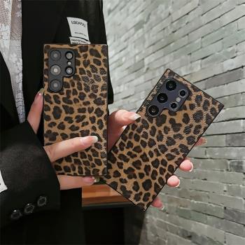 經典豹紋三星s25ultra手機殼全包鏡頭s24ultra保護套時尚潮流S23ultra防摔殼三星S22plus個性女款S24+手機套