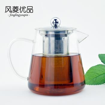 加厚耐熱泡茶壺花茶壺不銹鋼過濾玻璃茶壺迷你小茶壺三用功夫茶具