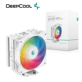 DeepCool 九州風神 AG400 WH ARGB CPU 散熱器 白色 (單塔單風扇/塔體偏移)