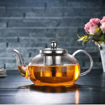 茶吧機保溫壺高硼矽耐熱玻璃茶壺透明功夫茶具泡茶壺不銹鋼過濾壺