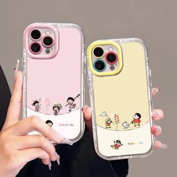 蠟筆小新適用oppoa5pro手機殼a97套a3矽膠a2卡通a1pro櫻桃小丸子a53簡約a72泡芙a57可愛a92s新款a11x防摔a32