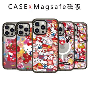 適用iPhone蘋果Magsafe磁吸黑框亞克力16手機殼12promax50週年Kitty凱蒂貓13保護套15plus無線充電14