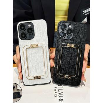 適用三星A42手機殼A34折疊支架A32商務A30S方扣GalaxyA35大門A20E復古A25小眾A21S皮質A23簡約防摔創意保護套