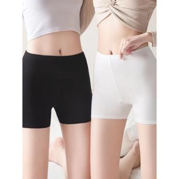 夏季薄款打底褲女防走光冰絲大碼無痕無痕短褲防走光蕾絲安全短褲