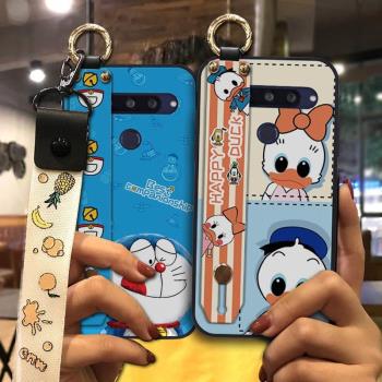 適用於LG V40矽膠腕帶殼支架潮流手機套女款創意卡通保護套TPU軟