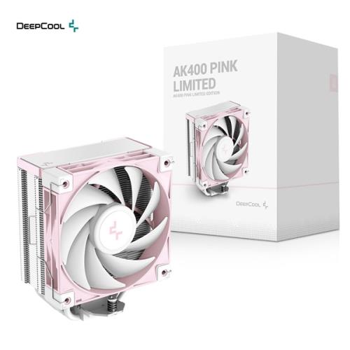 DeepCool 九州風神 AK400 PINK LIMITED CPU散熱器 白色 粉紅邊 (單塔單風扇/塔體偏移)