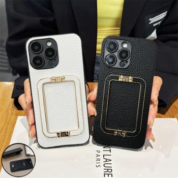 適用三星A42手機殼A34折疊支架A32商務A30S方扣GalaxyA35大門A20E復古A25小眾A21S皮質A23簡約防摔創意高階感
