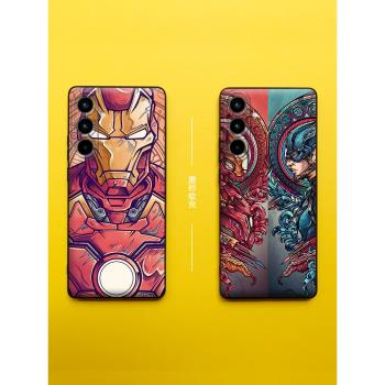 適用三星a55手機殼鋼鐵俠Galaxya35保護套美隊a25綠巨人a15防摔a53動漫a51/a52二次元m54/m53磨砂m33軟矽膠DC