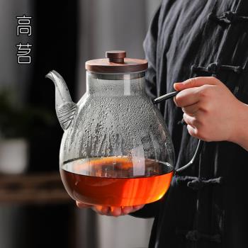 高茗大容量玻璃茶壺泡茶家用2025新款加厚大號茶壺過濾一體泡茶器