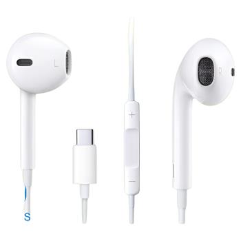適用於蘋果16pro有線耳機type-c介面線控帶麥iPhone15promax/Plus