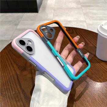 軟純邊框蘋果16手機殼適用14pro新款13矽膠iphone12Pro散熱11promax耐臟xr透氣男se3女7/8網紅16plus防摔套