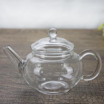 耐熱玻璃茶壺加厚花茶壺透明玻璃過濾小茶壺泡茶壺六人茶壺茶水壺