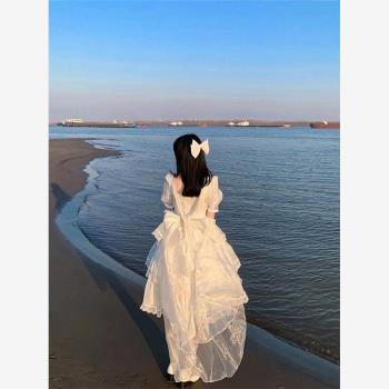 在逃公主禮服短袖OP洛麗塔溫柔洋裝花嫁生成色甜美lolita連衣裙夏