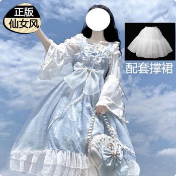 正版洛麗塔裙春秋洋裝女童公主裙Lolita裙子兒童仙女大童蘿莉塔夏