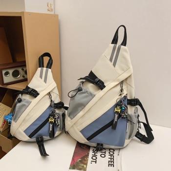 斜挎包胸包大容量揹包水滴三角包後揹包潮流時尚街頭運動2024新款
