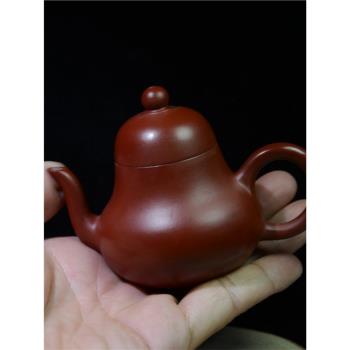 水平壺潮州朱泥純全手工手拉壺潮汕紫砂壺家用工夫泡茶壺吳建強