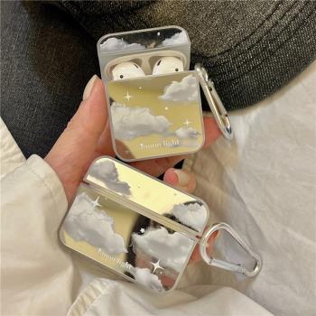 ins雲朵鏡面適用於airpods保護套2矽膠airpods pro殼輕奢蘋果二代藍芽無線耳機3盒個性ipods軟airpod簡約pro