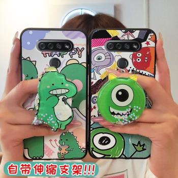 適用於適用LG K51新款潮流TPU軟殼女神閃亮閃粉小雛菊矽膠保護套