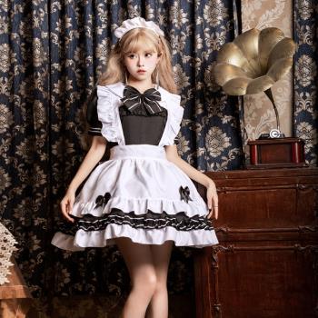2024款新洋裝Lolita洋裝洛麗塔蘿莉連衣裙女傭服軟妹咖啡廳女僕裝