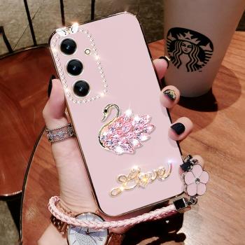 三星A54手機殼A54 5G保護殼SM-A5460矽膠套全包鏡頭防摔GalaxyA54 5g軟殼輕奢SAMSUNG後外殼女帶鉆新款鋼化膜